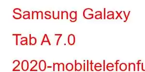 Samsung Galaxy Tab A 7.0 2020-mobiltelefonfunksjoner