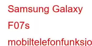 Samsung Galaxy F07s mobiltelefonfunksjoner