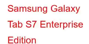 Samsung Galaxy Tab S7 Enterprise Edition Mobiltelefonfunksjoner