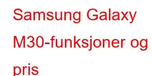 Samsung Galaxy M30-funksjoner og pris Mobiltelefonfunksjoner