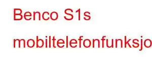 Benco S1s mobiltelefonfunksjoner