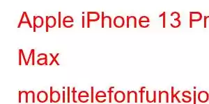 Apple iPhone 13 Pro Max mobiltelefonfunksjoner