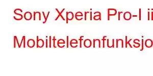 Sony Xperia Pro-I ii Mobiltelefonfunksjoner