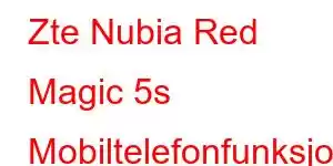 Zte Nubia Red Magic 5s Mobiltelefonfunksjoner