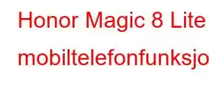 Honor Magic 8 Lite mobiltelefonfunksjoner